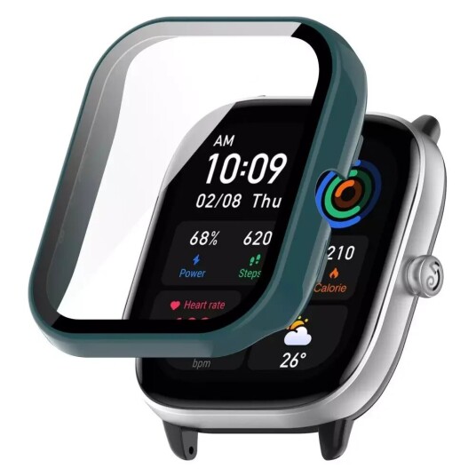 INCOVER Amazfit GTS 4 Mini Hard Plastic Case m. Innebygd Skjermbeskyttelse - Grønn INCOVER Amazfit GTS 4 Mini Hard Plastic Case m. Innebygd Skjermbeskyttelse - Grønn