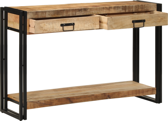Konsollbord 120x33x75 cm Solid Rått Mangotre