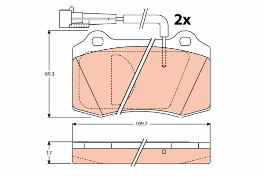 Bremseklosser TRW GDB1191
