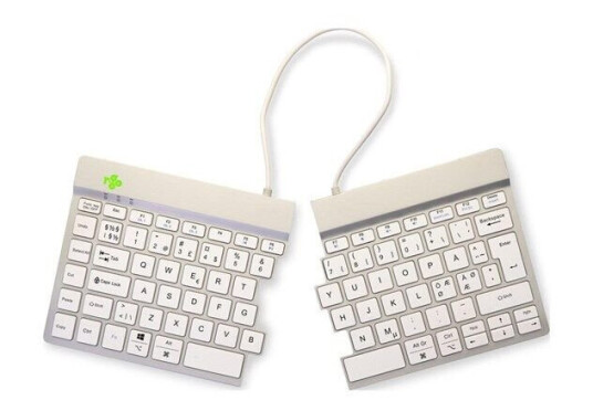 R-Go Tools R-Go Split Break - keyboard - with integrated break indicator - QWERTY - Nordic - white - Tastatur - Nordisk - Hvit R-Go Tools R-Go Split Break - keyboard - with integrated break indicator - QWERTY - Nordic - white - Tastatur - Nordisk - Hvit
