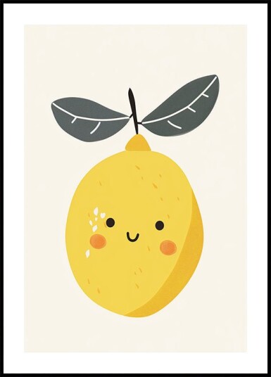 Smiling Lemon Plakat Plakat / 100x150cm