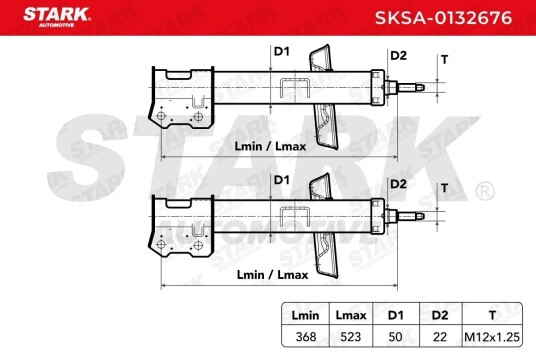 STARK SKSA 0132676 Støtdemper STARK SKSA 0132676 Støtdemper