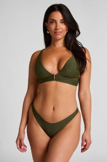 Hunkemöller Høykuttet Bikini Underdel Luna Grønn Hunkemöller Høykuttet Bikini Underdel Luna Grønn