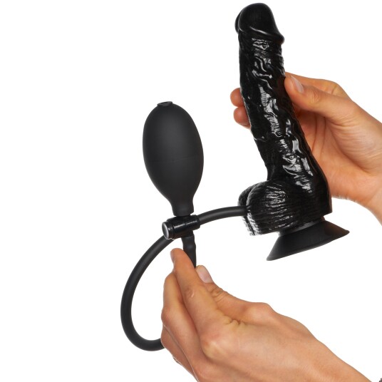Willie City Realistisk Oppladbar Dildo med Baller - Black