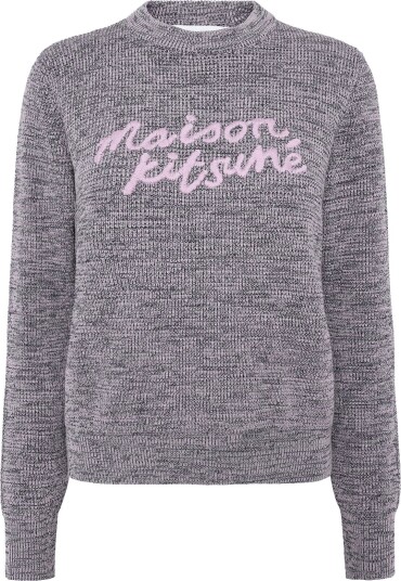Maison Kitsune Maison Kitsune Handwriting Comfort Jumper   Purple   M