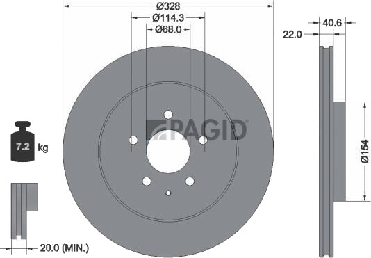 PAGID 56490NC Bremseskive PAGID 56490NC Bremseskive