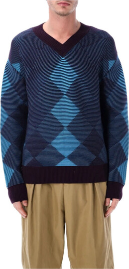 Dries Van Noten Herre Strikkevarer Blå M,