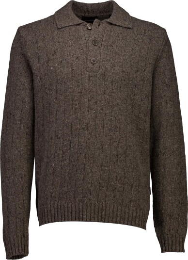 Lindbergh Rib Polo Brown XL