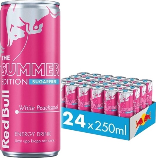 24 x Red Bull Energidryck 250 ml White Peach Sugarfree OS