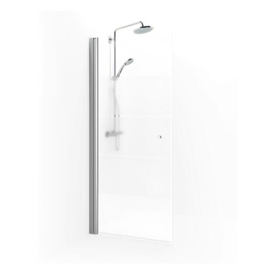 Macro Design Spirit Dusjdør Rett - med Knott Krom / 67cm Screen Glass