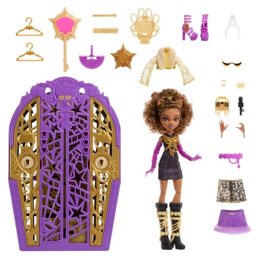 Monster High Skulltimate Secrets Hauntlywood Mysteries Doll, Clawdeen Wolf With 19+ Surprises - Multi/patterned - ONE SIZE Monster High Skulltimate Secrets Hauntlywood Mysteries Doll, Clawdeen Wolf With 19+ Surprises - Multi/patterned - ONE SIZE