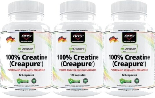 DNS 3 Pack 100% Creapure® Creatine 3 X 120 Kapsler DNS 3 Pack 100% Creapure® Creatine 3 X 120 Kapsler