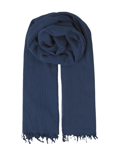Becksöndergaard Solid Ilona Scarf - Navy - ONE SIZE Becksöndergaard Solid Ilona Scarf - Navy - ONE SIZE