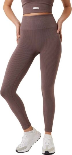 Björn Borg Women's Studio Seamless Rib Tights L, Sparrow
