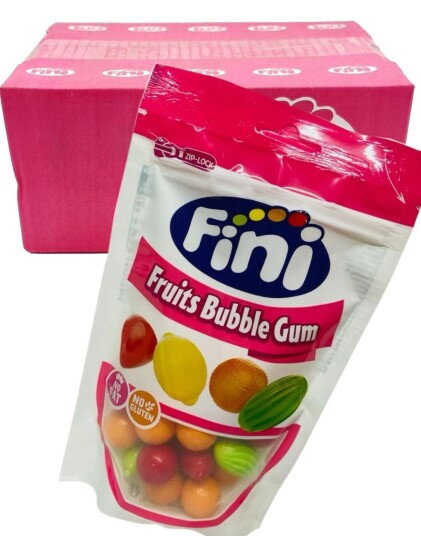 16 stk Fini Fruit Salad Gum   Fruktformet Tyggegummi   Hel Eske 2,64 kg
