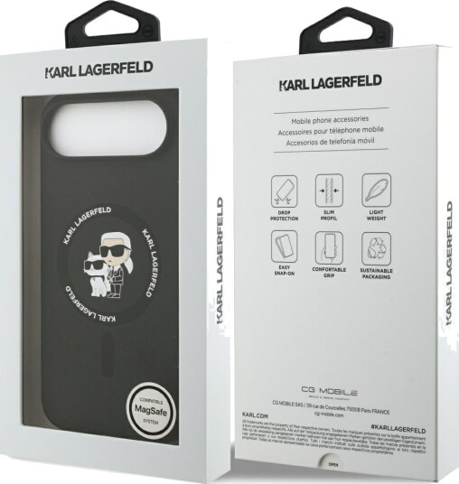 Karl Lagerfeld MagSafe Silikon Mobildeksel til iPhone 17 Air - Svart Karl Lagerfeld MagSafe Silikon Mobildeksel til iPhone 17 Air - Svart