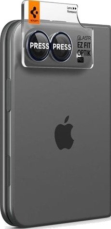 Spigen Glass tR EZ Fit Optik Pro 2 Pack - Black - iPhone Duo