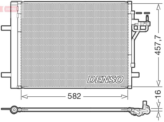 DENSO DCN10056 Kondensator, klimaanlegg