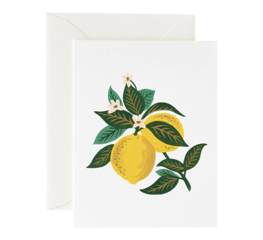 Rifle Paper Co. Kort Lemons blossom