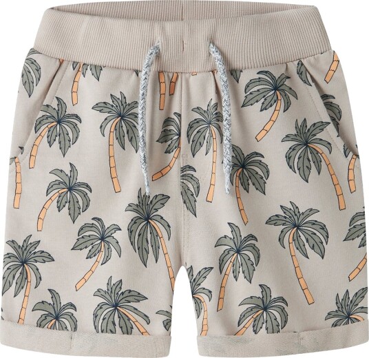 Name It Shorts NmmVerrmo Chateau Gray/Palms Name It 1 år (80) Shorts Beige