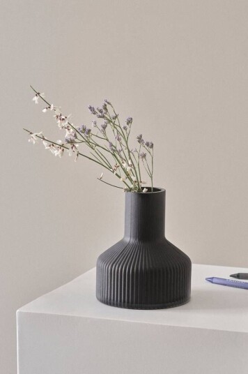 Jotex WERA glassvase - høyde 14 cm Mørk grå 1558636-05-55 1665637-01-0