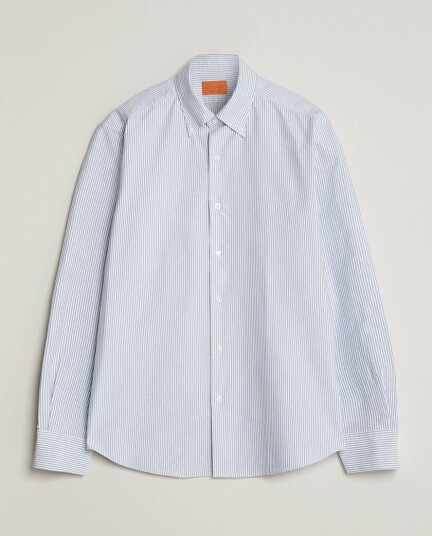Grigio Oxford Button Down Shirt Light Blue Stripe Grigio Oxford Button Down Shirt Light Blue Stripe