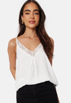 VILA Cava V-Neck Lace Singlet Cloud Dancer 44 VILA Cava V-Neck Lace Singlet Cloud Dancer 44
