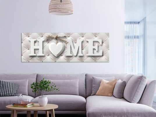 Tavle Quilted Home 1 Part Narrow 120X40 Artgeist sp. z o. o.