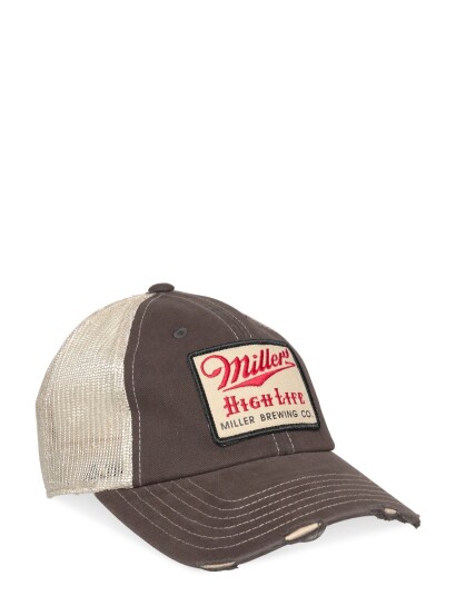 American Needle Miller High Life Stone/Black Orville American Needle   Brown   ONE SIZE
