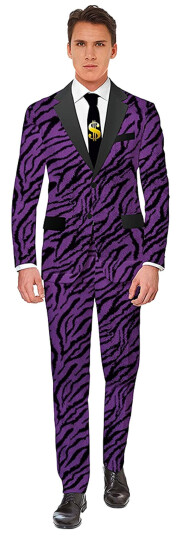 OppoSuits Suitmeister Lilla Pimp Dress i Fuskepels  Medium