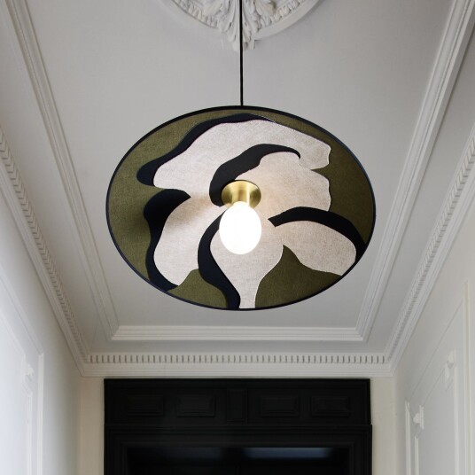 Pendellampe MARKET SET Sonia Laudet dimmbar Grønn Stue Stoff / Tekstil Design 8 Grønn