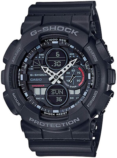 Casio Herreklokke GA 140 1A1ER G Shock Sort/Resinplast Ø51.2 mm
