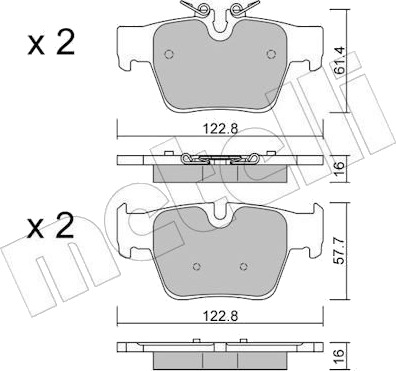 METELLI 22 1424 0 Bremseklosser