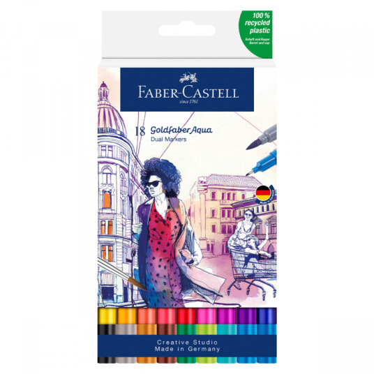 Faber-Castell Goldfaber Aqua Dual Marker 18-sett