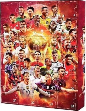 2026 Fotball Adventskalender 2026 VM Adventskalender 24 dagers julekalender inneholder 24 basketballtilbehør for fans.