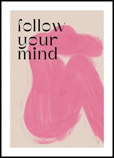 Pink Woman Plakat Plakat / 30x40cm