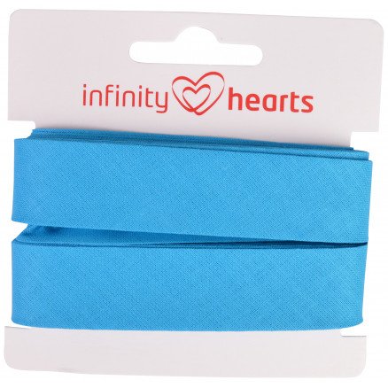 Infinity Hearts Skråbånd Bomull 40/20mm 52 Turkis 5m