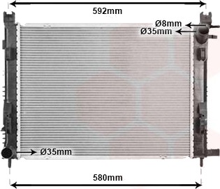 VAN WEZEL 43012708 Radiator motorkjøling