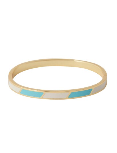 DESIGN LETTERS Striped Candy Bangle |Blå |One Size