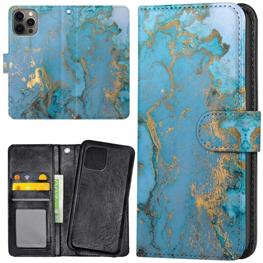 Generic Iphone 14 Pro Max - Lommebok Deksel Marmor