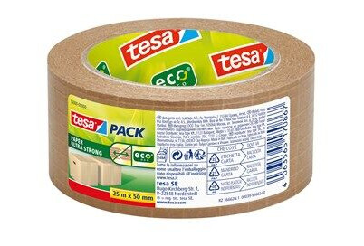 tesa pack Paper Ultra Strong Packaging Tape ecoLogo 25m x 50mm Brun