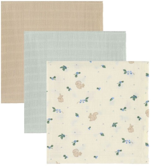 Cam Cam Copenhagen Muslin Cloth 3 Pack Cream ONE SIZE