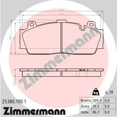 Bremseklosser ZIMMERMANN 25380.190.1 Bremseklosser ZIMMERMANN 25380.190.1
