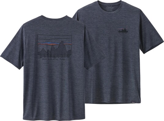 Patagonia Capilene Cool Daily Graphic Shirt Herre Skyline Smolder Blue Xdye L
