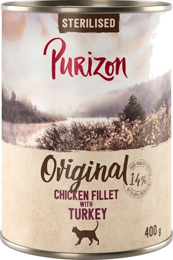 Purizon Våtfôr Adult Original Kornfri Sterilised Med Kyllingfilet Kalkun 24 X 400 G