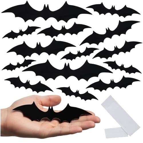 Halloween Selvklebende Flaggermus 56 stk Halloween Selvklebende Flaggermus 56 stk