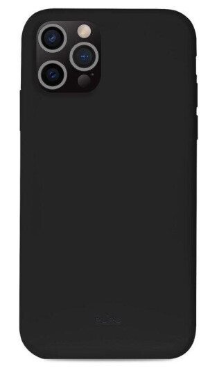 Puro Icon Silikondeksel for iPhone 13 Pro - Antimikrobielt, Svart