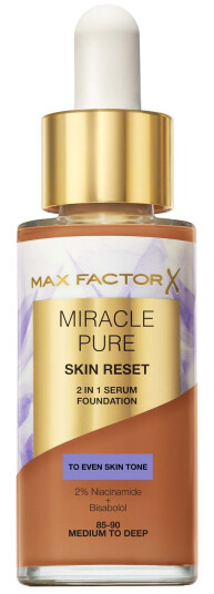 Max Factor Miracle Pure 2i1 Serum Foundation Medium til Dyp 30 ml Max Factor Miracle Pure 2i1 Serum Foundation Medium til Dyp 30 ml