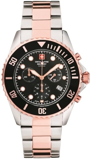 Swiss Alpine Military Herreklokke 7053.9157 Master Diver Sort/Stål
