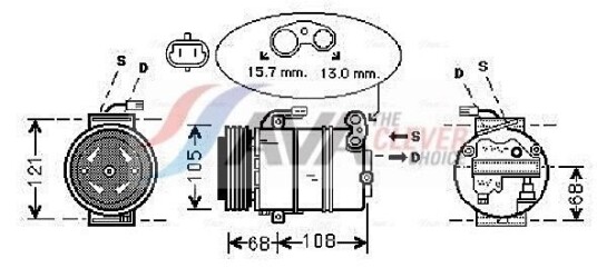 AC kompressor AVA Clever Choice OLAK138